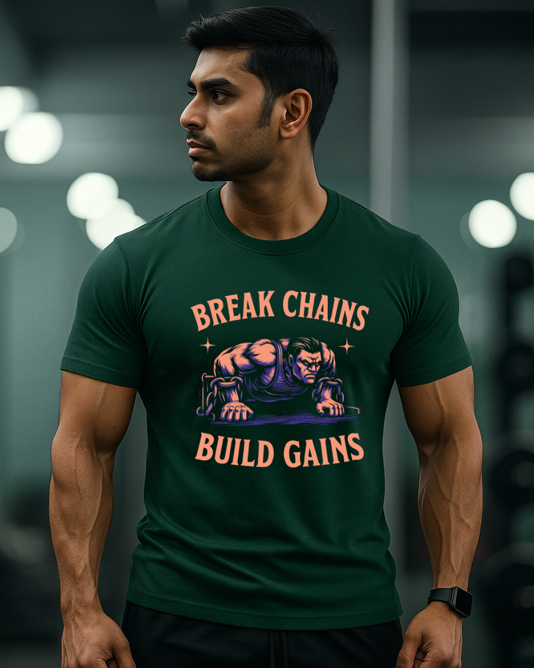 Break Chain Build Gain Classic Crew T-Shirt