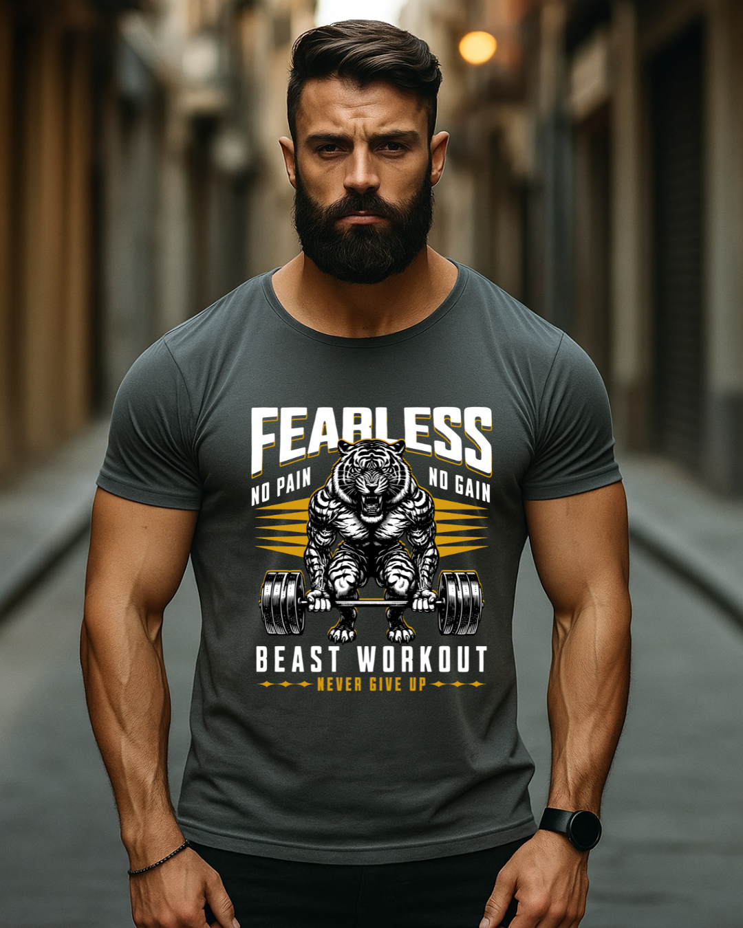Fearless Beast Gym T-Shirt for Men