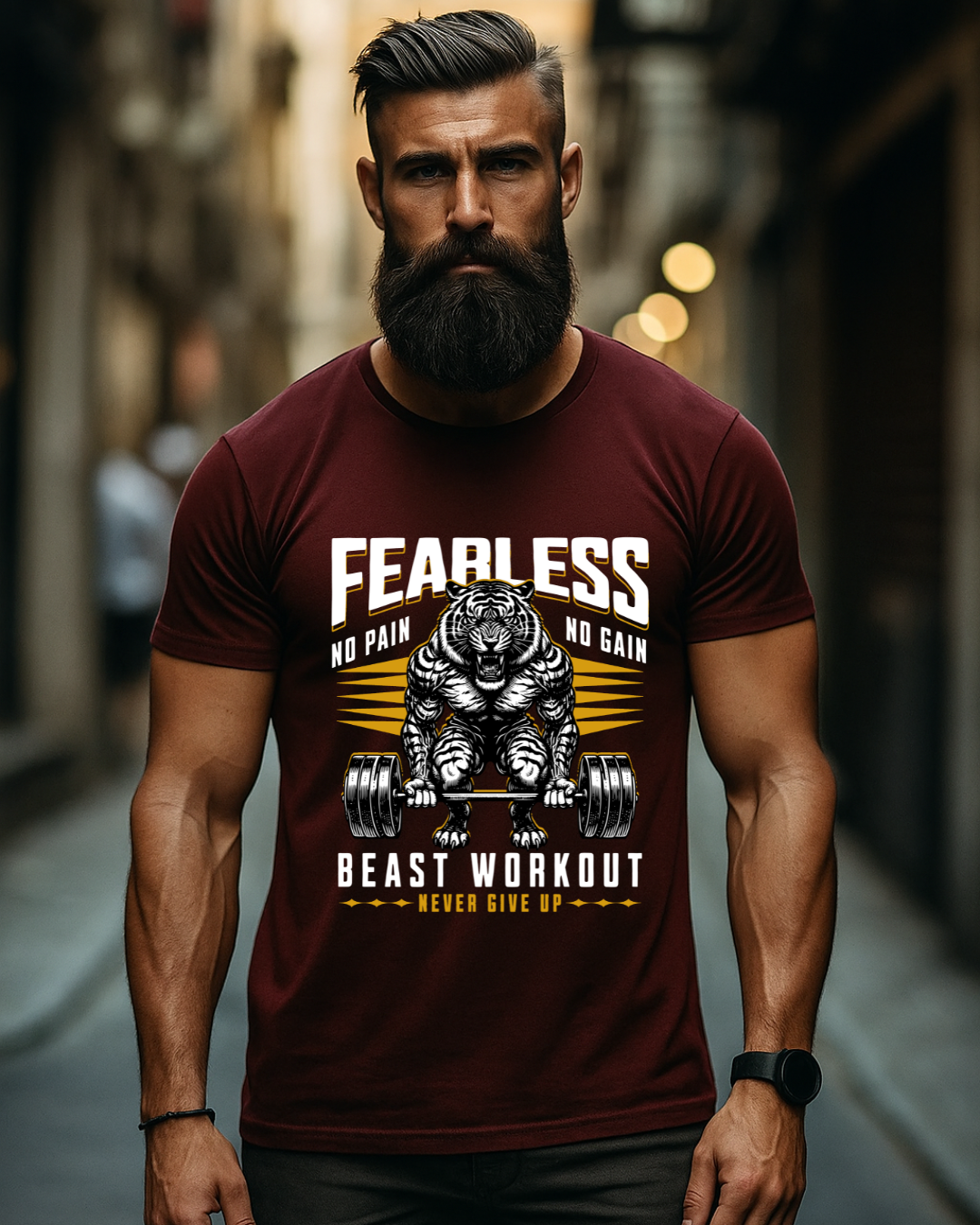 Fearless Beast Gym T-Shirt for Men