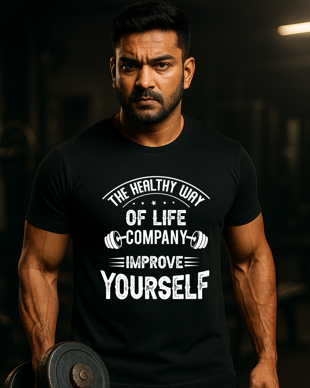 The Healthy Way Gym t shirts for men
