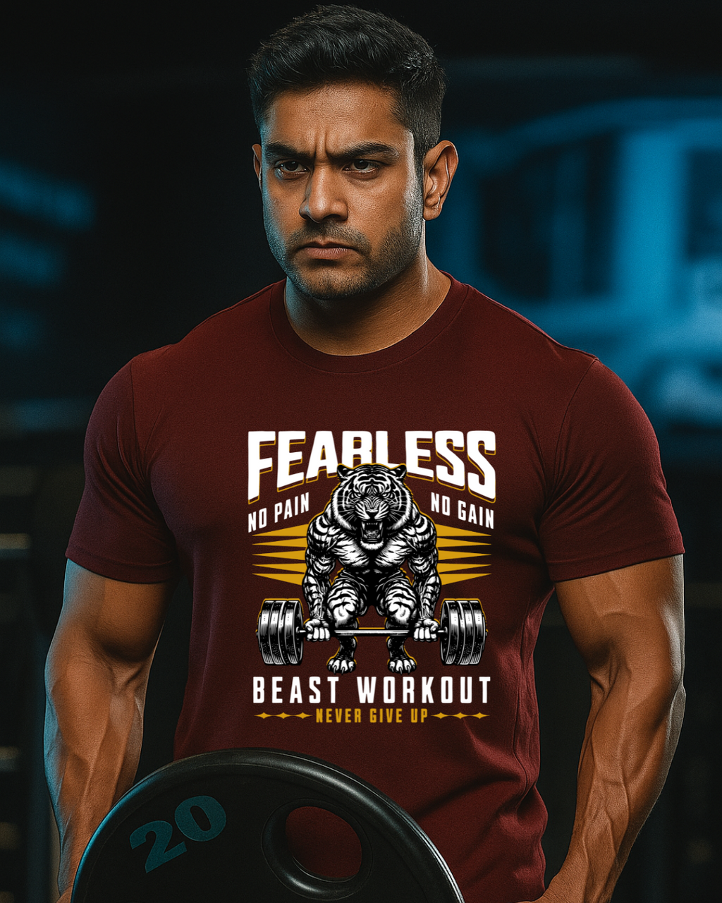 Fearless Beast Gym T-Shirt for Men