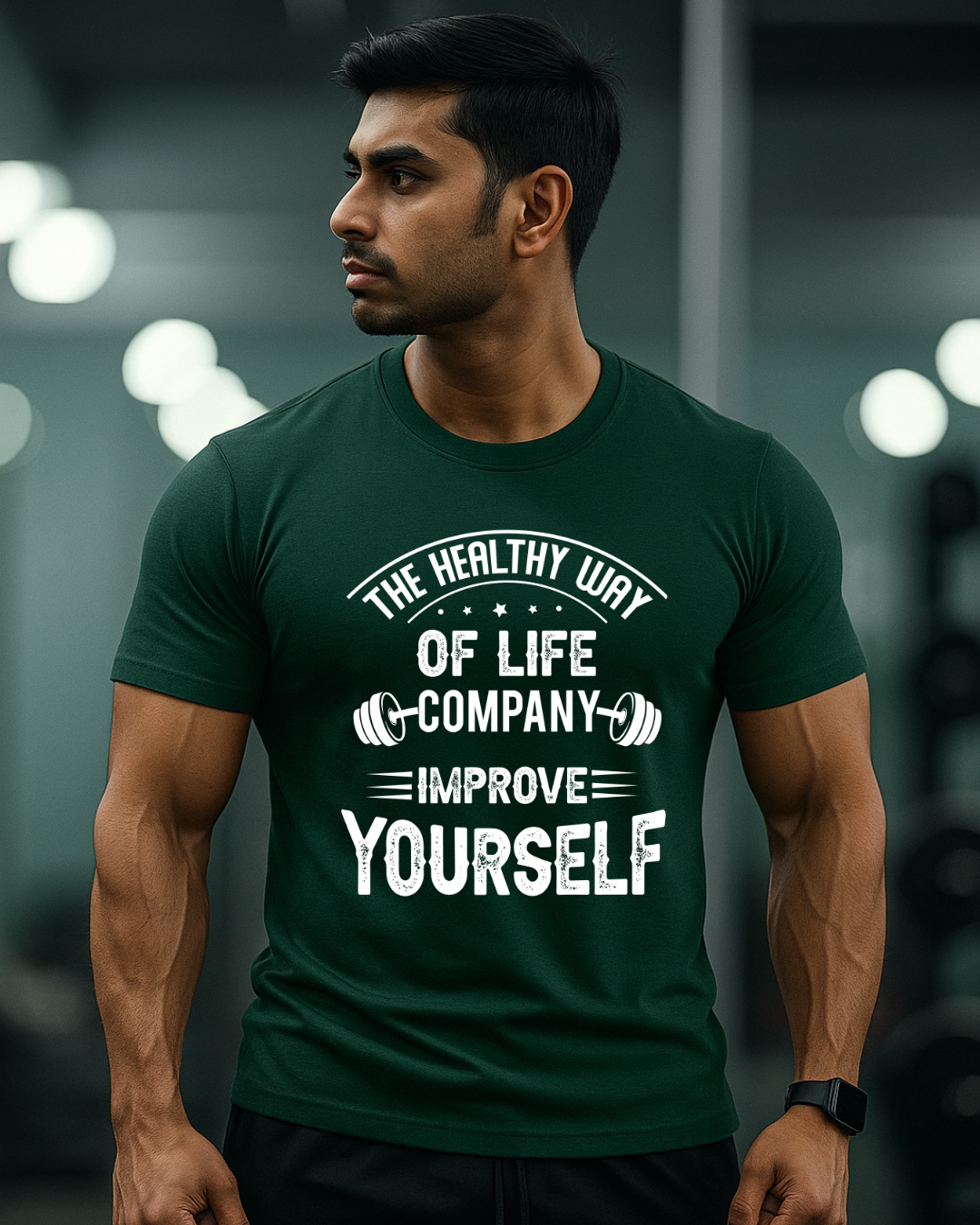 The Healthy Way Gym t shirts for men