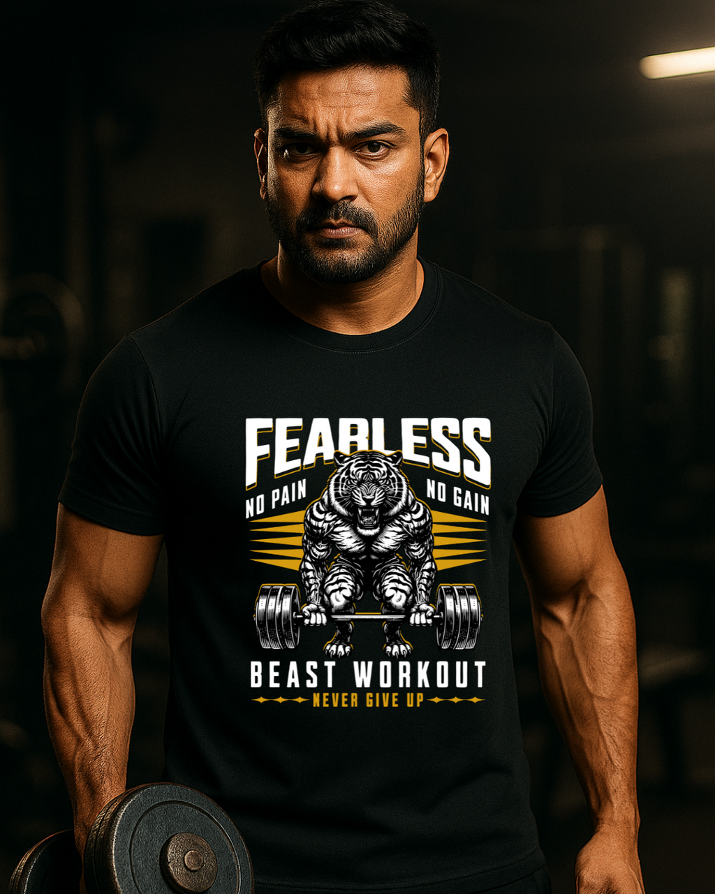 Fearless Beast Gym T-Shirt for Men