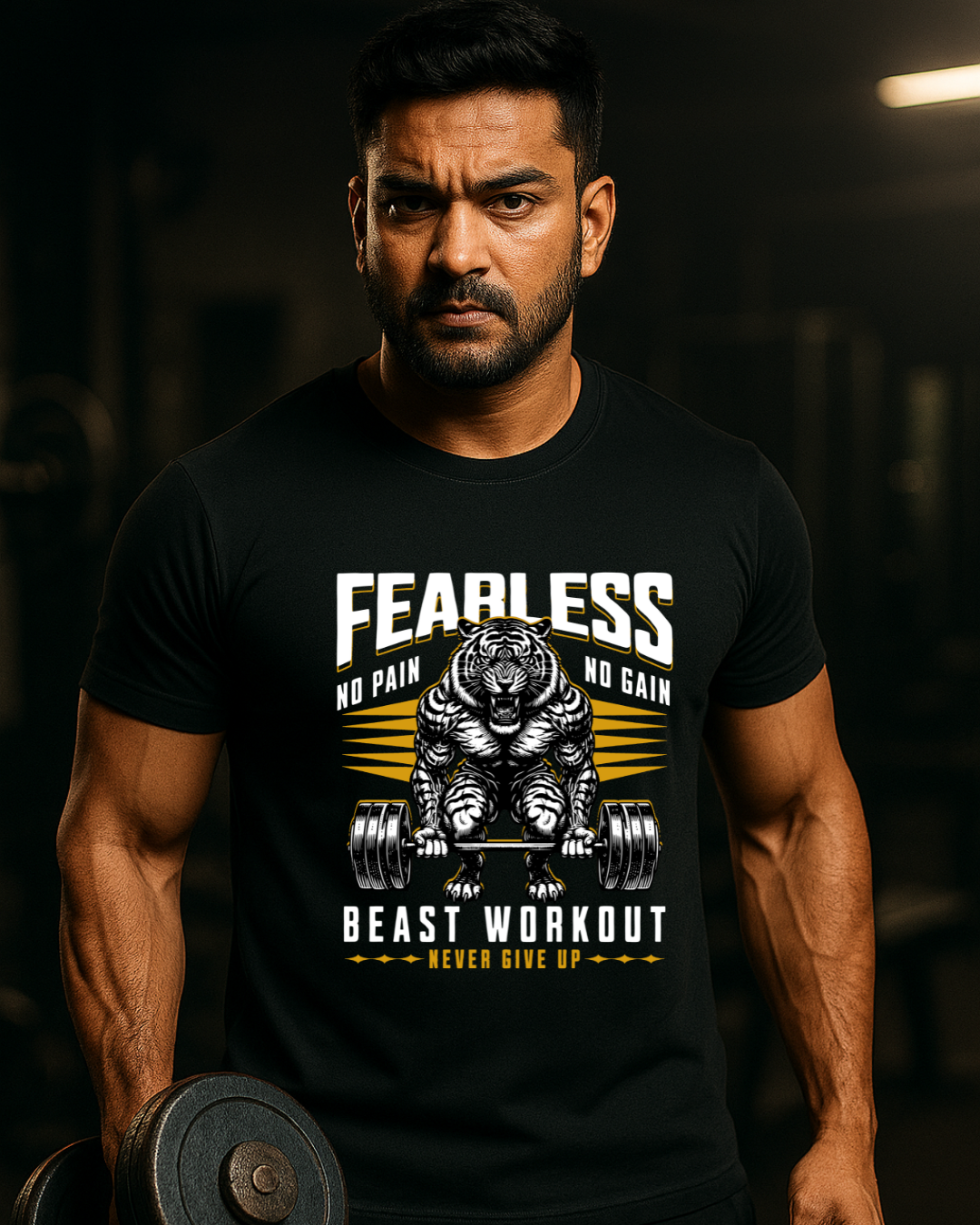 Fearless Beast Gym T-Shirt for Men