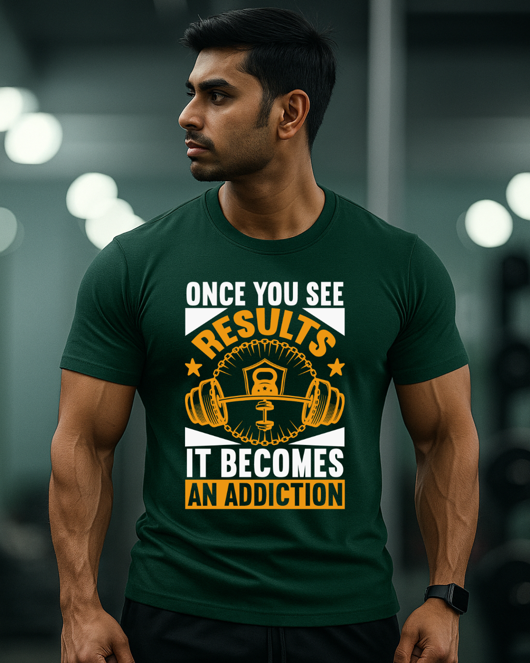 Once See Your Result Gym T Shirt for Men