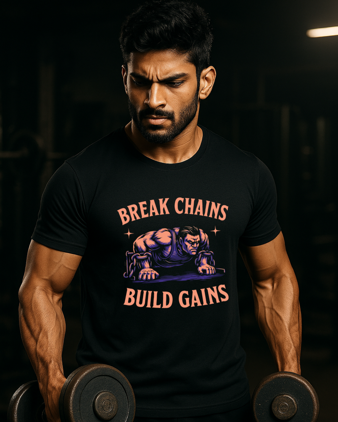 Break Chain Build Gain Classic Crew T-Shirt