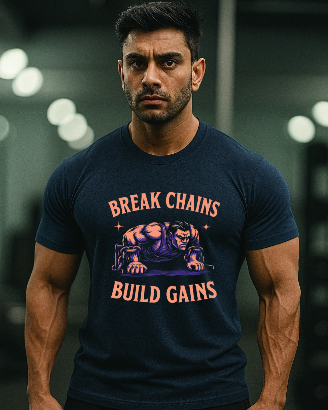 Break Chain Build Gain Classic Crew T-Shirt