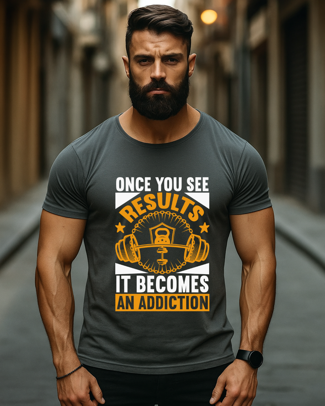 Once See Your Result Gym T Shirt for Men