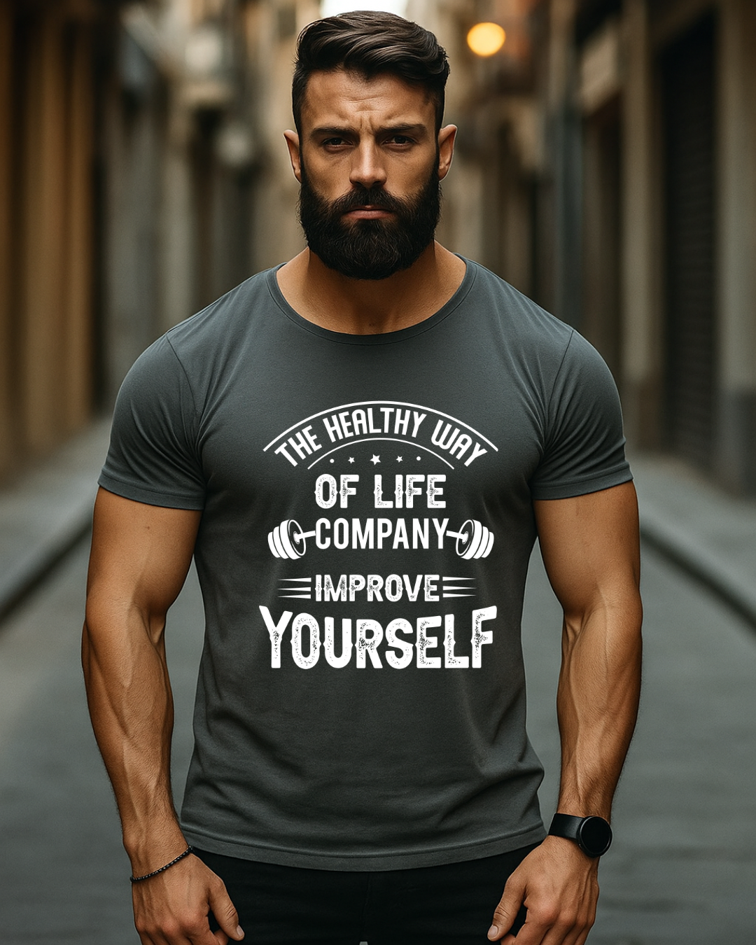 The Healthy Way Gym t shirts for men