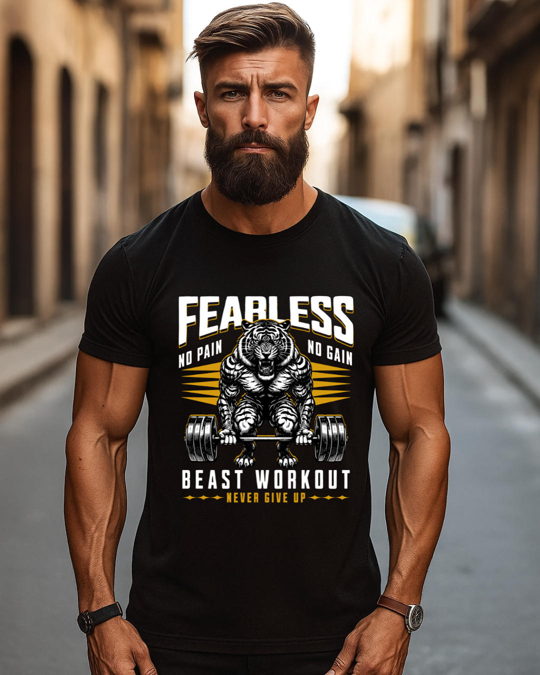 Fearless Beast Gym T-Shirt for Men